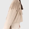 Abrigo corto de lana con bufanda extraíble Abrigo corto de lana con bufanda extraíble