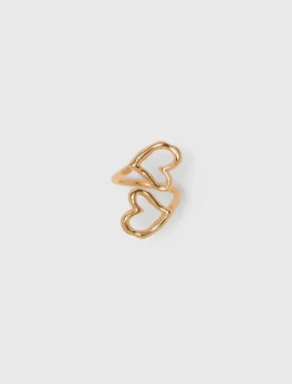 Anillo de corazón con doble baño de oro Anillo de corazón con doble baño de oro