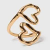 Anillo de corazón con doble baño de oro Anillo de corazón con doble baño de oro