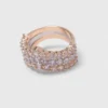 Anillo de strass bicolor