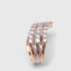 Anillo de strass bicolor