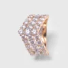 Anillo de strass bicolor