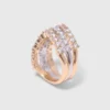Anillo de strass bicolor