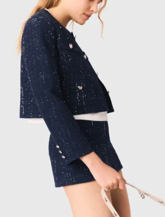 Blazer corto con adornos