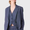 Blazer de traje estructurado con pedrería