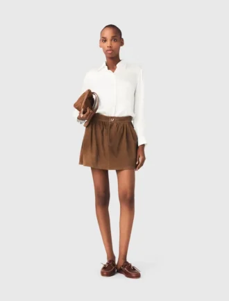 Blusa de seda blanca