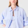 Blusa larga de popelín Blusa larga de popelín