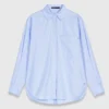 Blusa larga de popelín Blusa larga de popelín