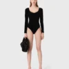 Body con detalles de terciopelo y corsé