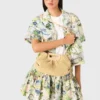 Bolso de mano Mipli con efecto bouclé