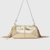 Bolso de mano Miss M de piel metalizada