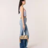 Bolso de mano Miss M de piel metalizada
