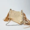 Bolso de mano Miss M de piel metalizada