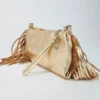 Bolso de mano Miss M de piel metalizada