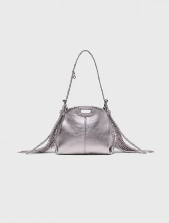 Bolso micro Miss M de piel metalizada