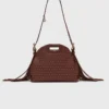 Bolso mini de cuero con tachuelas Miss M Bolso mini de cuero con tachuelas Miss M