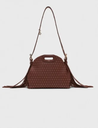 Bolso mini de cuero con tachuelas Miss M