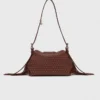 Bolso mini de cuero con tachuelas Miss M Bolso mini de cuero con tachuelas Miss M