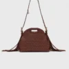 Bolso mini de cuero con tachuelas Miss M Bolso mini de cuero con tachuelas Miss M