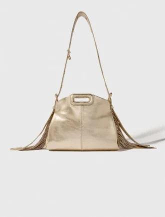 Bolso mini Miss M de piel metalizada
