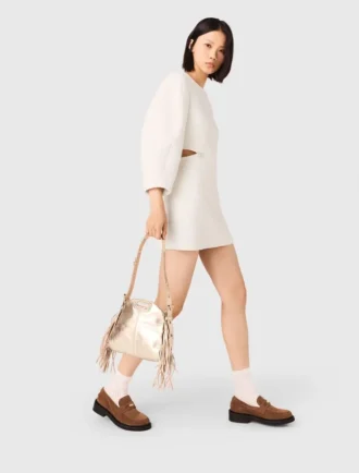 Bolso mini Miss M de piel metalizada
