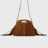 Bolso Miss M Mini de ante con pespuntes