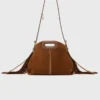Bolso Miss M Mini de ante con pespuntes