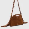 Bolso Miss M Mini de ante con pespuntes