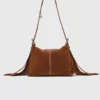 Bolso Miss M Mini de ante con pespuntes