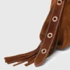 Bolso Miss M Mini de ante con pespuntes