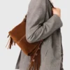 Bolso Miss M Mini de ante con pespuntes