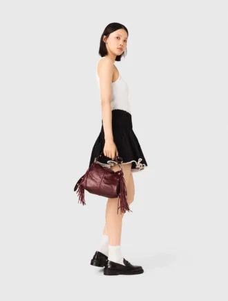 Bolso Miss M mini de piel craquelada