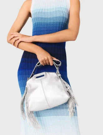 Bolso Miss M Mini de piel metalizada