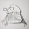 Bolso Miss M Mini de piel metalizada