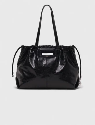 Bolso tote M de piel craquelada