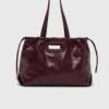Bolso tote M de piel craquelada Bolso tote M de piel craquelada