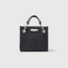 Bolso tote mini de piel acolchada