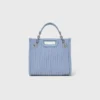 Bolso tote mini de piel acolchada