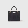 Bolso tote mini de piel acolchada