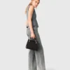 Bolso tote mini de piel acolchada