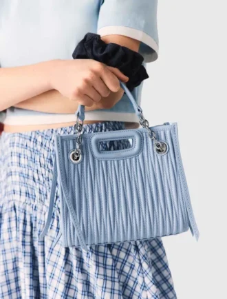 Bolso tote mini de piel acolchada