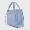 Bolso tote mini de piel acolchada