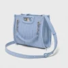 Bolso tote mini de piel acolchada