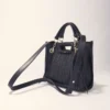 Bolso tote mini de piel acolchada