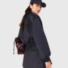 Bomber de mezcla de lana con cremallera