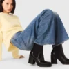Bota chelsea de cuero con tacón