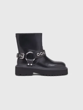 Botas moteras de piel