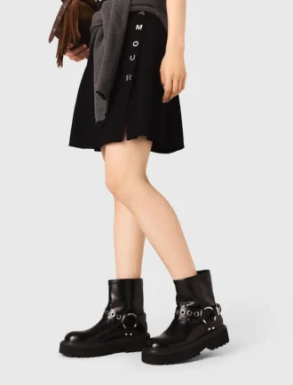 Botas moteras de piel