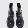 Botas moteras de piel