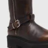 Botas moteras de piel Botas moteras de piel